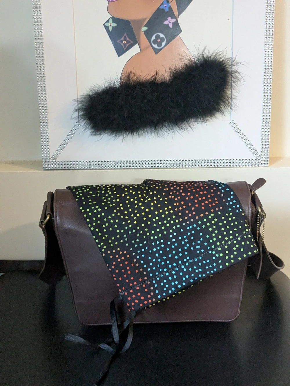Matching Custom Handmade 1 Dust Bag & 1 Purse Pillow Combo Set Size Medium -